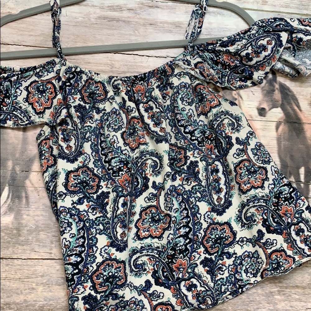 Off the shoulder spaghetti tank